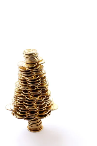 Gouden krediet voor het winkelen van Kerstmis — Stockfoto