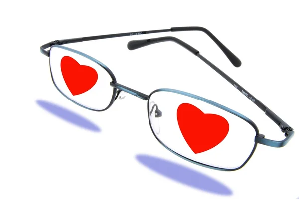Walentynki, miłość okulary — Zdjęcie stockowe