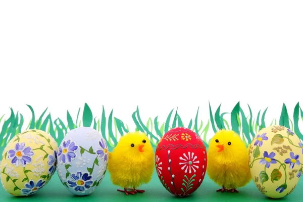复活节、 蛋和弹簧 — 图库照片