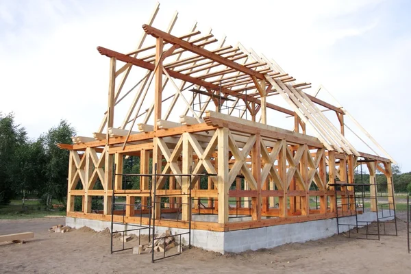 Casa de madera ecológica —  Fotos de Stock