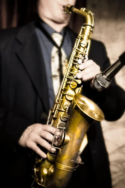 stock image Old saxophone