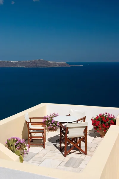 Vakantie uitzicht vanaf het balkon — Stockfoto