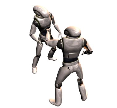 Robot conflict clipart