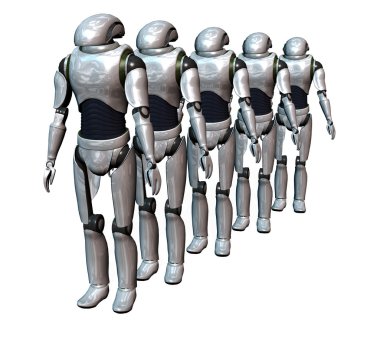 Robot army clipart