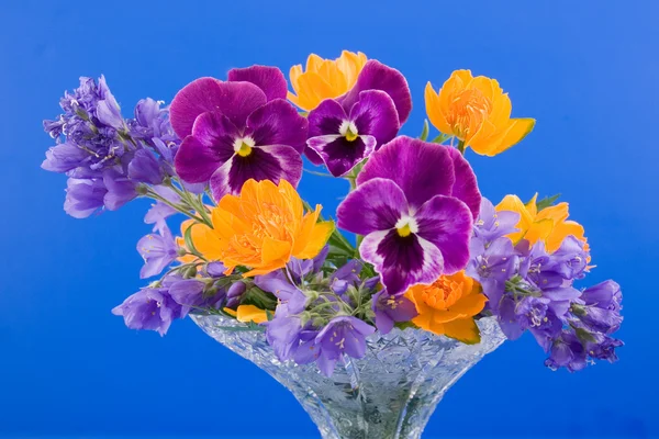 Vase with bouquet of flowers — Stock Photo, Image