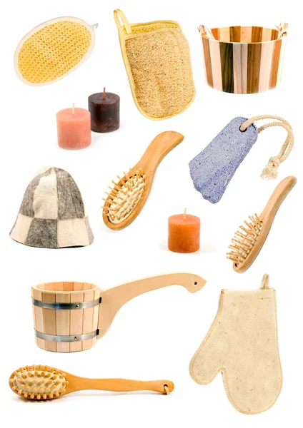 Collection of bath accessories — Stock Photo, Image