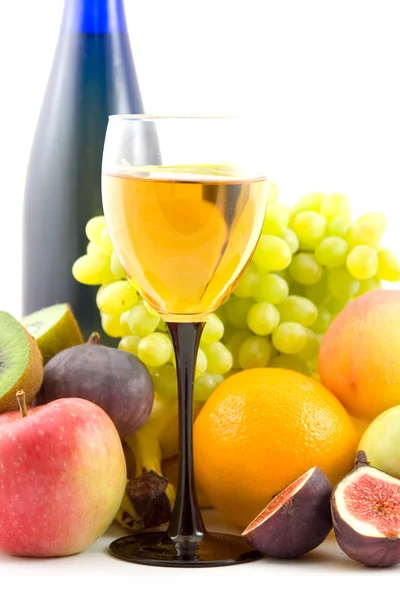 Şarap ve meyve — Stok fotoğraf