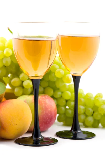 Vinho e frutas — Fotografia de Stock