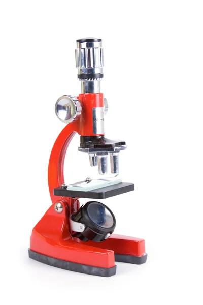 Gros plan d'un microscope rouge — Photo