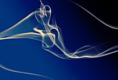 Smoke on black blue clipart