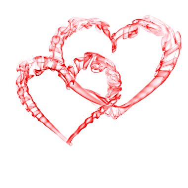 Red hearts for valentine day clipart