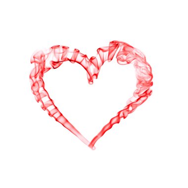 Red heart for valentine day clipart