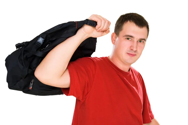 Mężczyzna z plecakiem — Zdjęcie stockowe