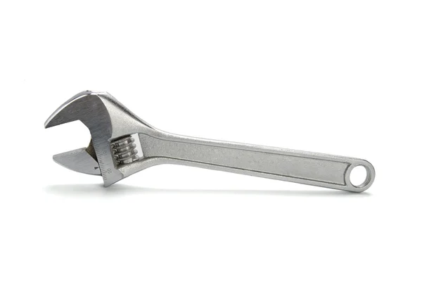 Shiny spanner with shodow ower white — Stock Photo, Image