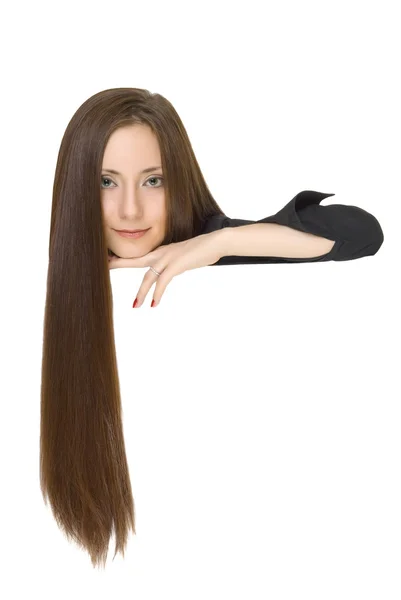 Женщина с волосами — стоковое фото