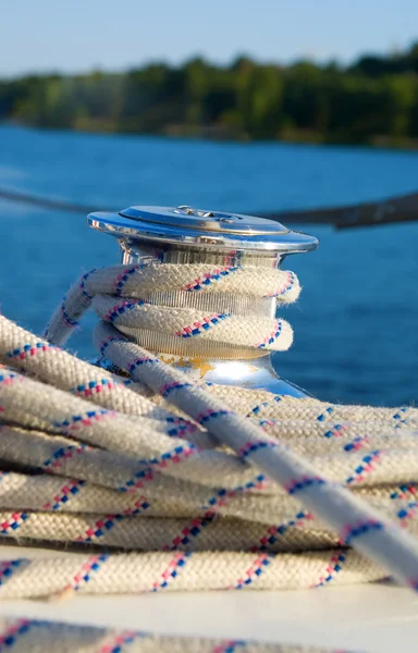Cable on a yacht — Stock Photo, Image