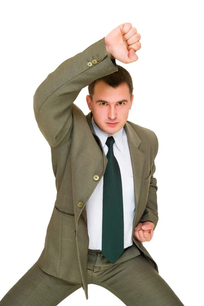 Angry young business man — Stock Photo, Image