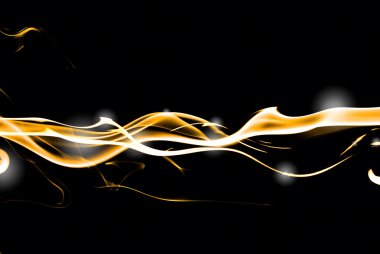 Yellow incense smoke abstract clipart