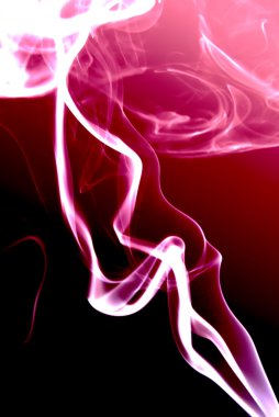 Pink incense smoke abstract clipart