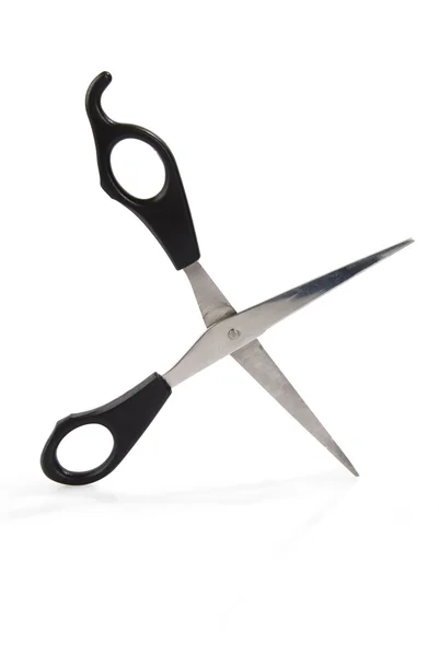 stock image Silver open scissors stand