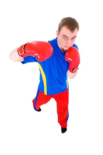 赤い手袋ボクシングの男性 — ストック写真
