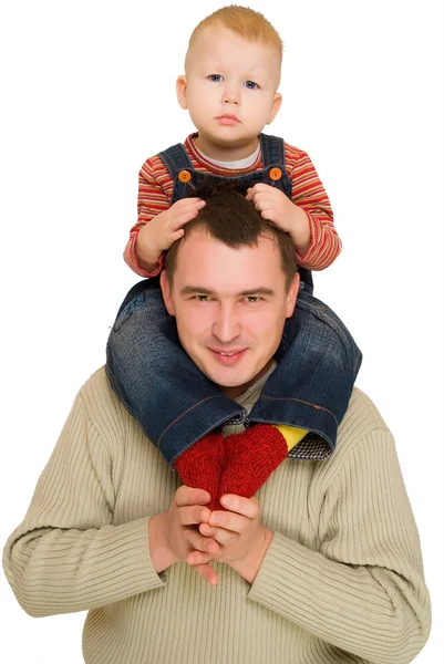 Ojciec trzymający syna — Zdjęcie stockowe