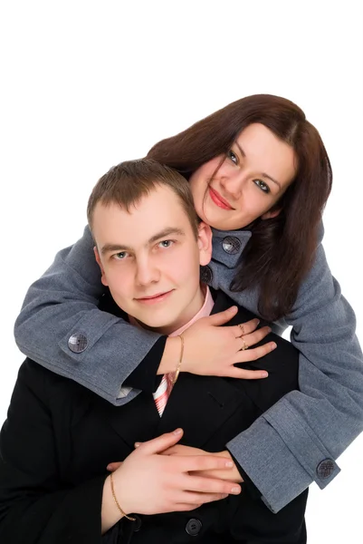 Frau umarmt einen Mann — Stockfoto