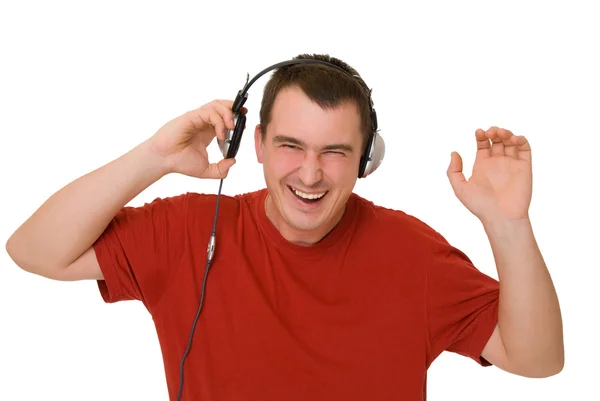 Lächeln Mann mit Kopfhörern — Stockfoto