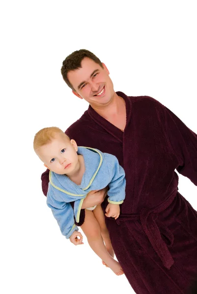 Happy man hold his son — Stock Photo, Image