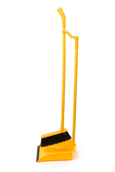 Dustpan and broom — Stock Photo, Image