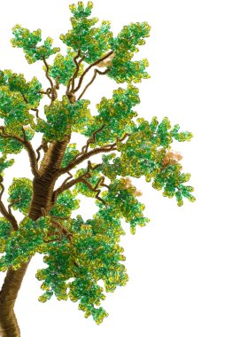 Green tree branch beads clipart