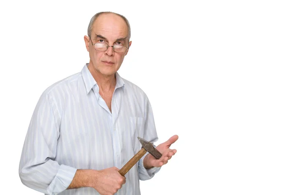 Man with a hammer — Stock Photo, Image