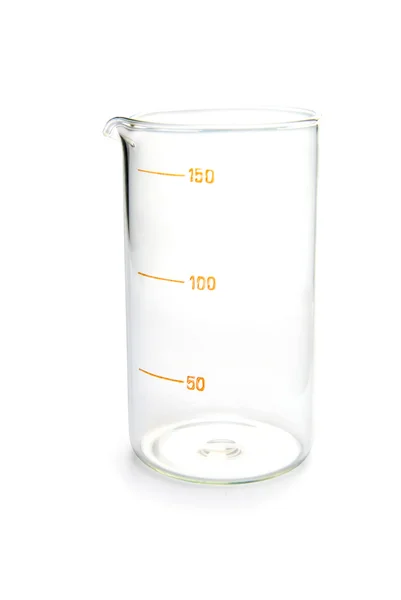 Transparente chemische Gläser Stockbild