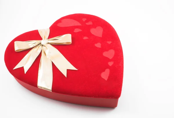 Rött hjärta låda — Stockfoto