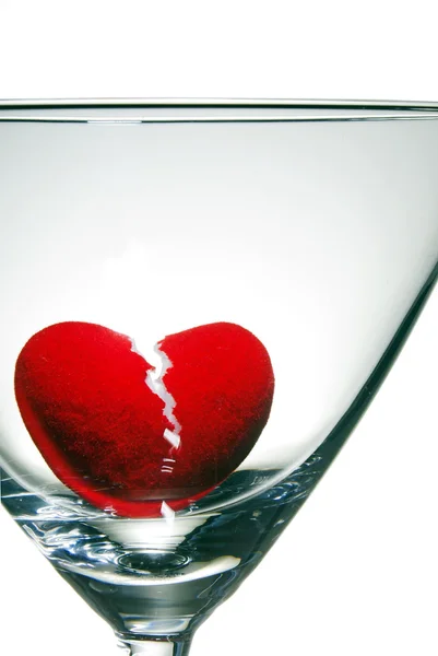 Drunkning ett brustet hjärta — Stockfoto