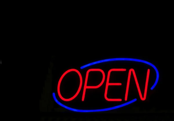 Neon Open Sign — Stock Photo, Image