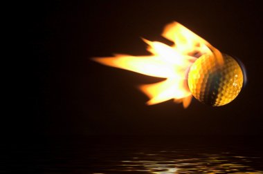 Flaming Golf Ball clipart