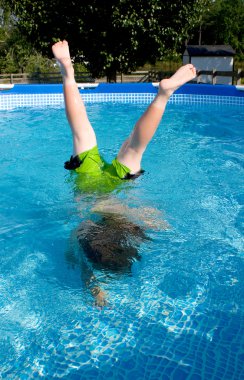 Boy Swimming clipart