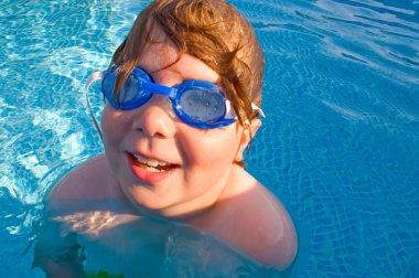 Boy Swimming clipart