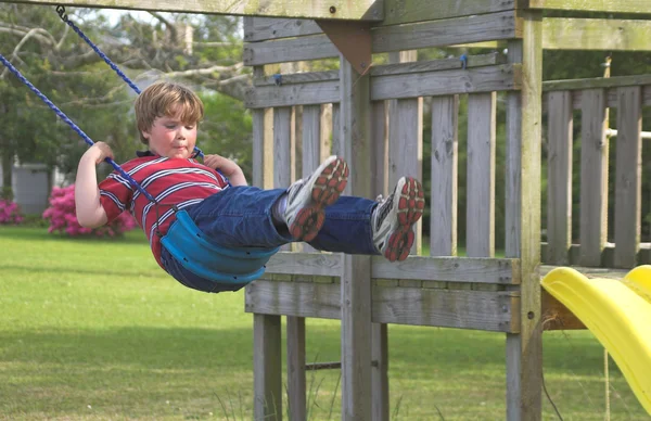 Boy on a Swing — Stock Photo, Image