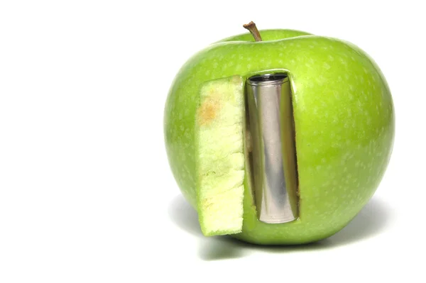 Apple alimentado por batería —  Fotos de Stock
