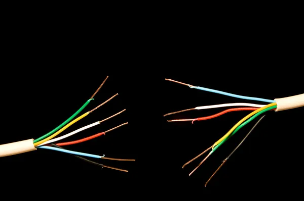 Полосатые провода — стоковое фото