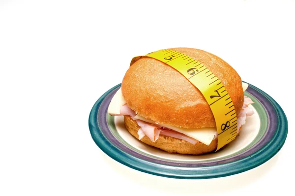 火腿和瑞士的三明治 — Stockfoto