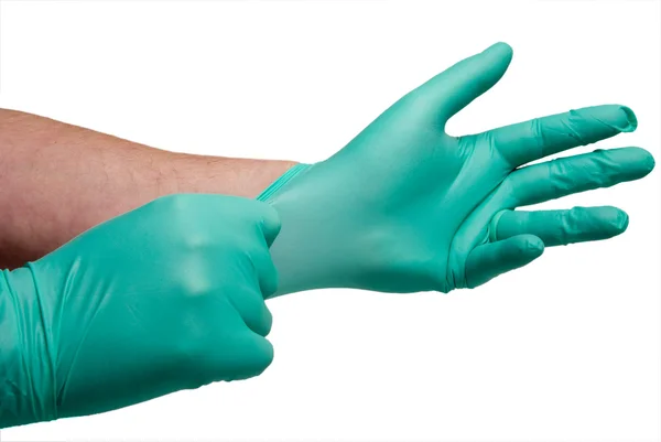 ラテックスの無料医療用手袋 — ストック写真