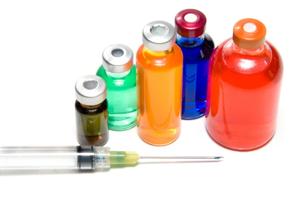 Medicine Vial and syringe — стоковое фото