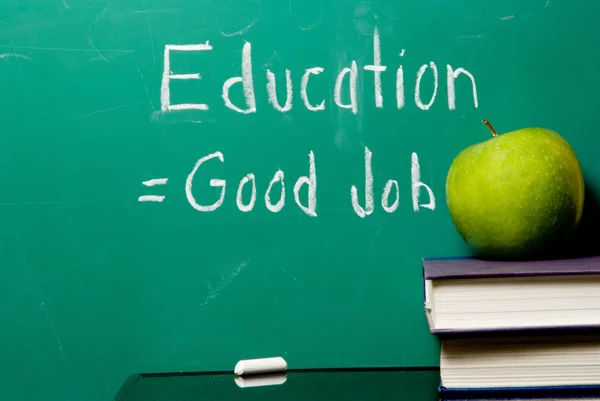 Onderwijs is gelijk aan goede baan — Stockfoto