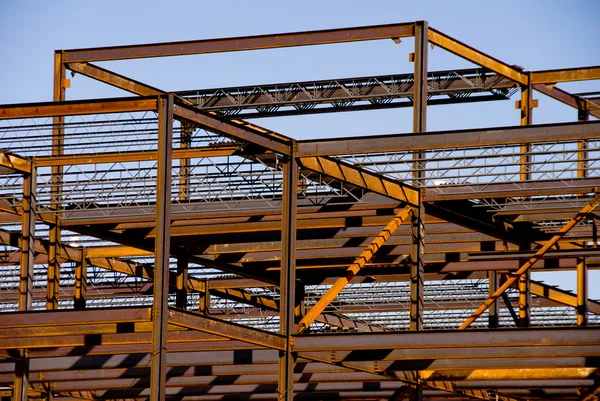 Steel Building Frame Construction — Stock Photo, Image