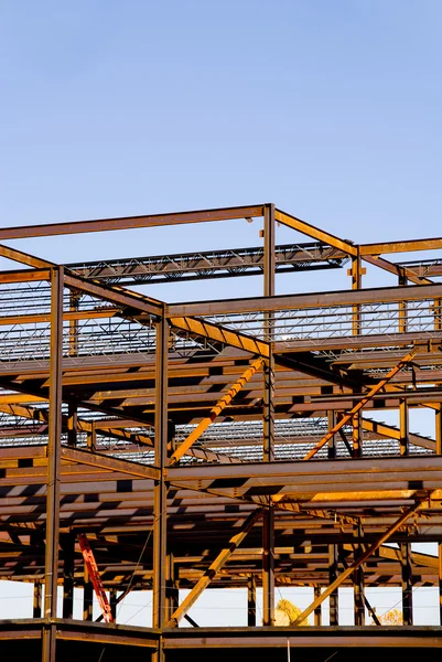 Construção de estrutura de construção de aço — Fotografia de Stock