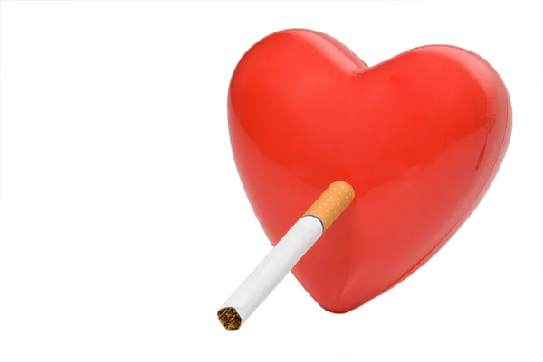 Rauchendes Herz — Stockfoto