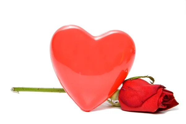 Hjärtat och rose — Stockfoto